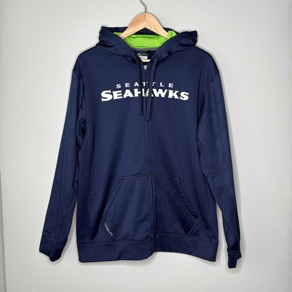 Nike Seahawks NFL Team Apparel Zip Up Hoodies Men's Size Large EUC - Picture 1 of 6